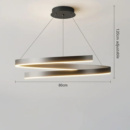 Lustre suspension moderne anneau en fer doré avec LED intégrée — LZ4P9XQ