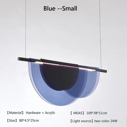 Lustre suspension LED demi-cercle au design minimaliste — LZ4X9P
