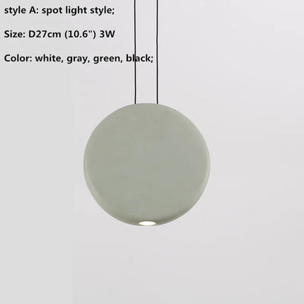 Suspension LED ronde en résine style nordique pour salle à manger — LZ4X9P