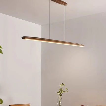 Lustre suspendu en bois dimmable pour intérieur moderne — LZ4X9T