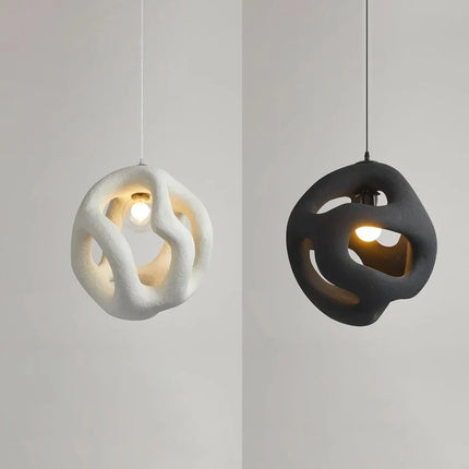 Suspension haut de gamme en résine LED style wabi-sabi — LZ4FJ9