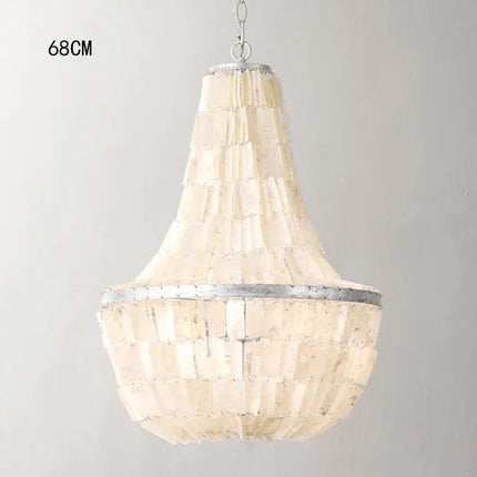 Lustre rétro en coquillage pour décoration intérieure élégante — LZ4X9T2
