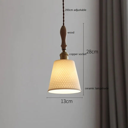 Suspension design papillon en céramique et bois — LZ4X9B