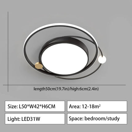 Lustre LED à intensité variable pour intérieur moderne — LZ4X9T