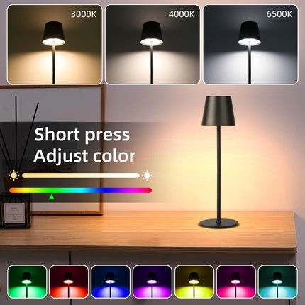 Lampe de bureau LED sans fil avec chargeur USB et ambiance lumineuse — LZ4P9XQ