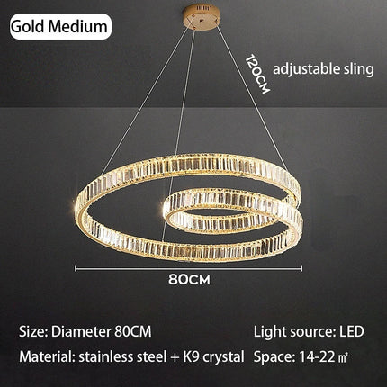 Lustre suspension LED cristal luxe décoratif — LZ4X9P