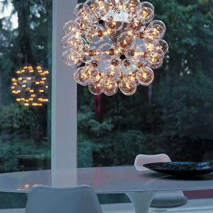 Lustre LED en verre chromé et doré pour décoration intérieure — LZ4X9P2Q