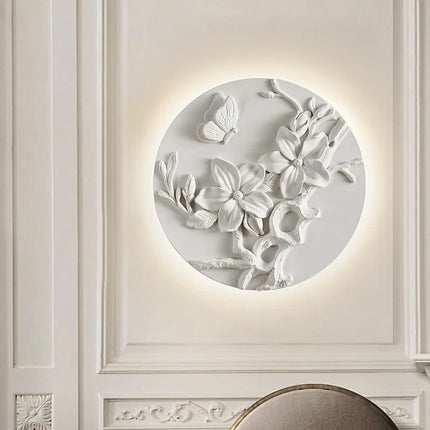 Applique murale circulaire en verre au style rétro pour intérieur élégant — LZ4X9D2