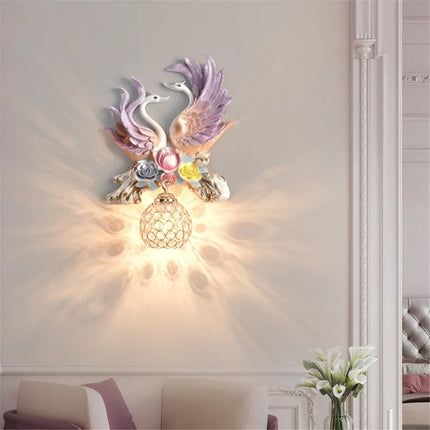 Applique murale LED en résine forme cygne design moderne — LZ4X9P2