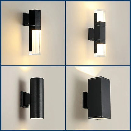 Applique murale extérieure double en aluminium — LZ4G7T9