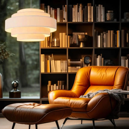 Lustre LED en tissu style wabi sabi pour intérieur — LZ4X9P2Q