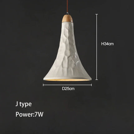 Lustre en ciment style wabi-sabi pour intérieur et extérieur — LZ4X7M