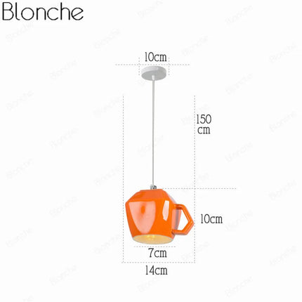 Suspension décorative en céramique avec motif tasse de thé et théière — LZ4P9XJ2