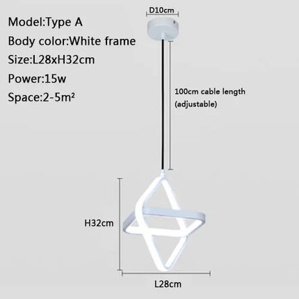 Suspension LED moderne au design simple et élégant — LZ4X9T