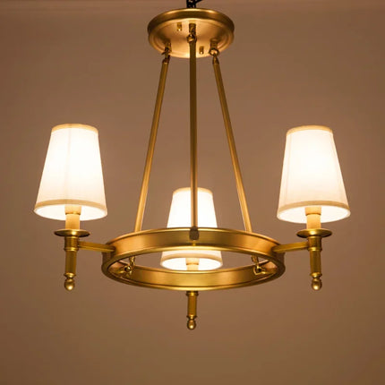 Lustre rond en cuivre pour chambre à coucher — LZ4X9P2