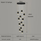Lampe noire 12 lampes / Lumière blanche