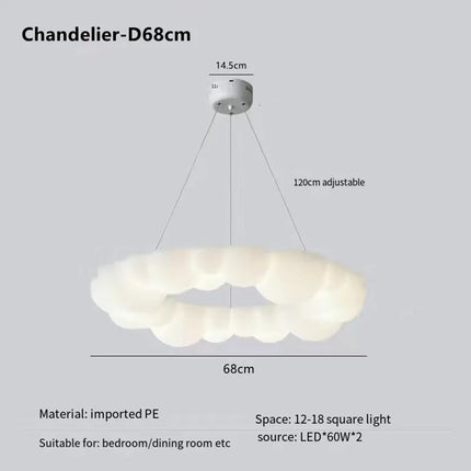 Suspension plafonnier LED nuage moderne pour salon et chambre d’enfants — LZ4X9P