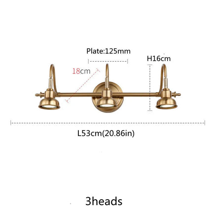 Applique murale LED américaine pour miroir de salle de bains avec ampoules offertes — LZ4X9J
