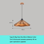B D40cm Couleur noyer / Lumière chaude