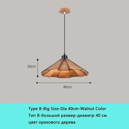 Suspension Wabi-Sabi en bois avec luminaires LED intégrés — LZ4X9Q2