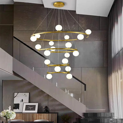 Lustre créatif en fer et verre pour décoration intérieure tendance — LZ4X9T
