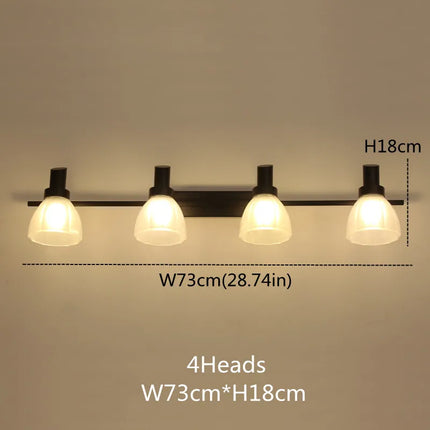 applique murale vintage led avec abat-jour en verre bronze