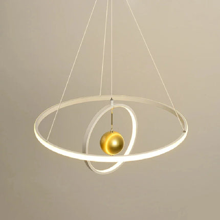Lustre circulaire en boule de fer avec LED décoratives — LZ4X9T2