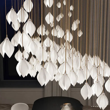Suspension design nordique en céramique motif fleur pour intérieur — LZ4X9P