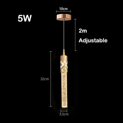 Lustre LED en cristal moderne pour hôtel et bar créatif — LZ4X9P2