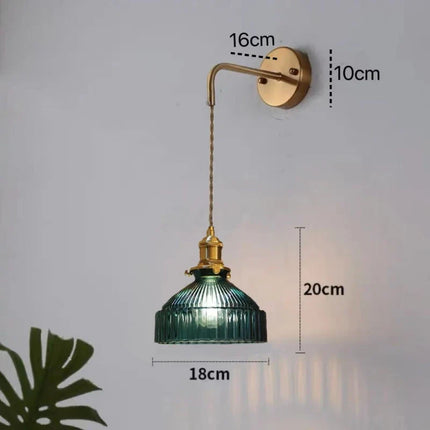 Applique murale moderne en verre avec miroir pour chambre et espace commercial — LZ4X9T