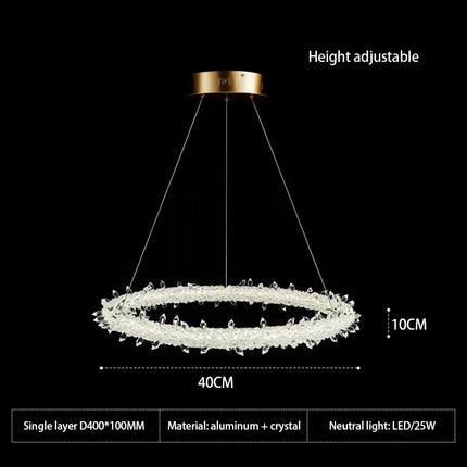 Lustre moderne en cristal pour décoration intérieure élégante — LZ4X9J