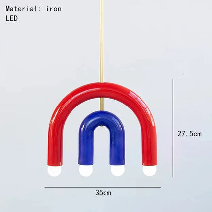 Lustre suspension réglable en fil métallique arc-en-ciel art déco — LZ4P9XQ