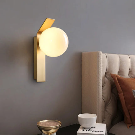 Applique murale nordique en métal doré pour escaliers et restaurant — LZ4XJ9