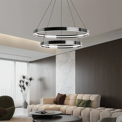 lustre moderne en métal pour éclairage intérieur élégant