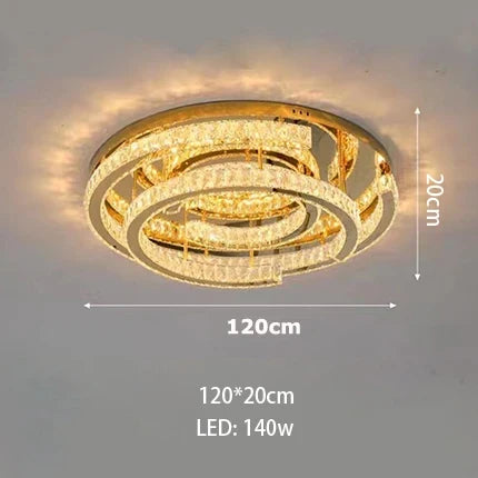 Plafonnier LED design en cristal avec intensité réglable — LZ4X9M