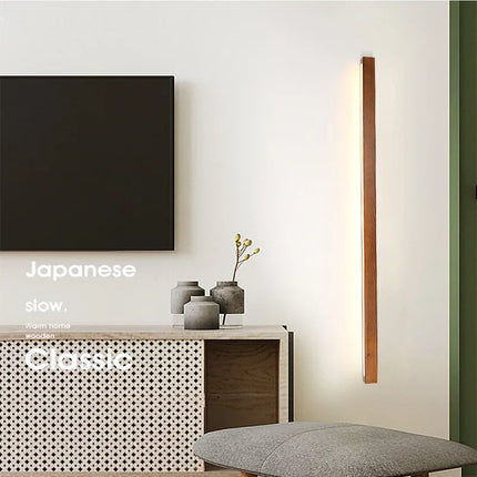 Applique murale LED double teinte en bois de noyer — LZ4X9P2Q