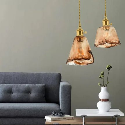 Lustre suspension en verre rétro pour café et restaurant — LZ4X9P2