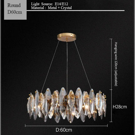 Lustre moderne en cristal pour décoration intérieure 2024 — LZ4X9B