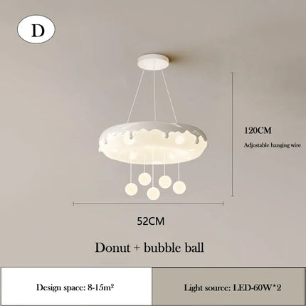 Plafonnier en forme de beignet pour chambre d’enfant, design chaleureux — LZ4X9P
