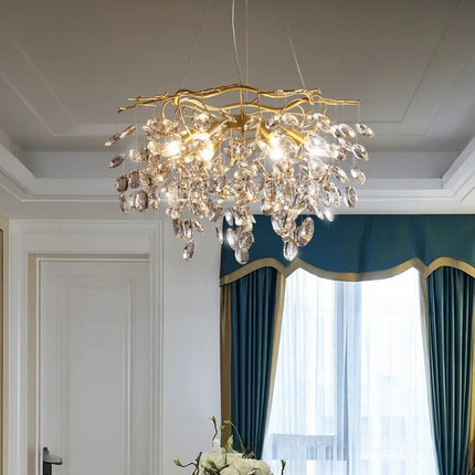 Lustre en cristal de luxe pour éclairage raffiné — LZ4X9P2