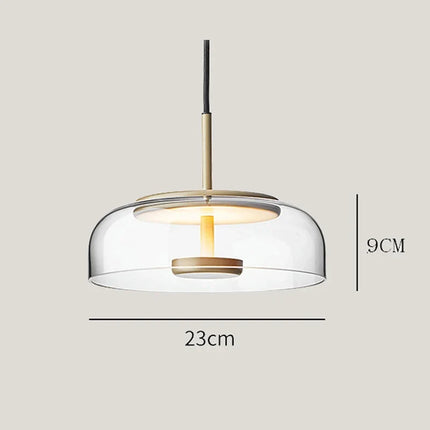 Suspension en verre fumé transparent style nordique pour hôtel et café — LZ4P9X