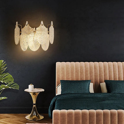 Applique murale LED dorée en cristal à intensité variable — LZ4X9Q2