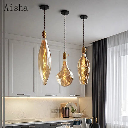 Suspension en verre au design rétro et minimaliste moderne — LZ4X9J