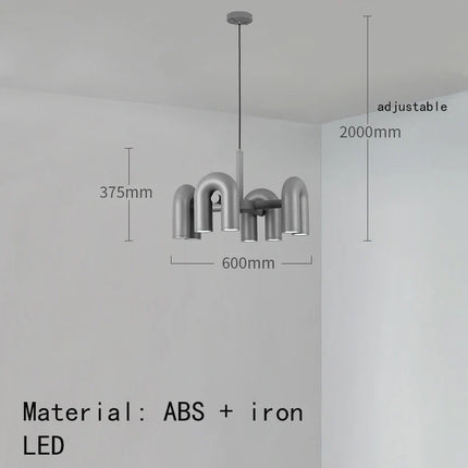 Lustre suspension art déco en métal avec cordon réglable — LZ4X9P2
