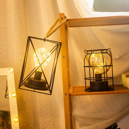 Lampe de table rétro en fer forgé pour bureau et lecture — LZ4P9XJ