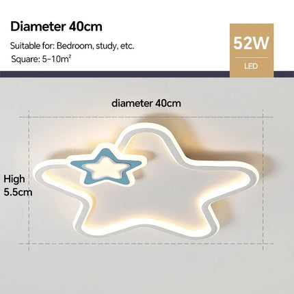 Plafonnier LED moderne en forme d’étoile pour intérieur — LZ4X9J