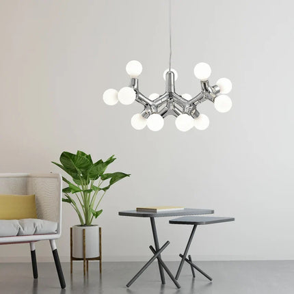 Lustre design moléculaire nordique italien 2023 pour villa — LZ4X9M