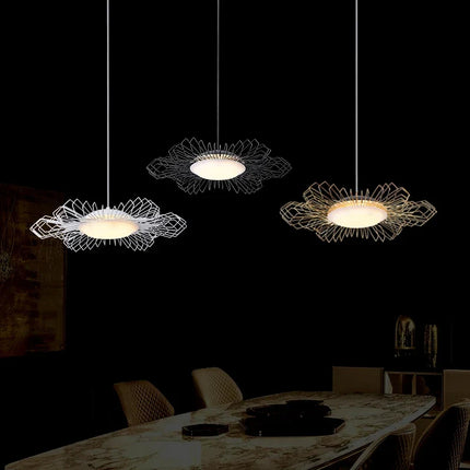Lustre suspension design floral avec éclairage LED dimmable pour intérieur — LZ4X9P2
