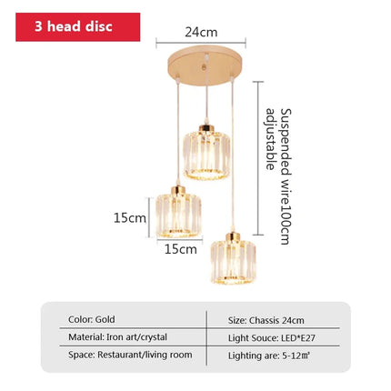 Lustre en cristal pour éclairage décoratif moderne et élégant — LZ4X9P