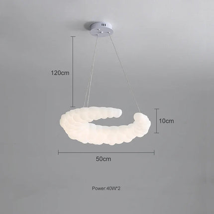 Lustre lune avec motif nuage pour décoration enfantine — LZ4N7Q2